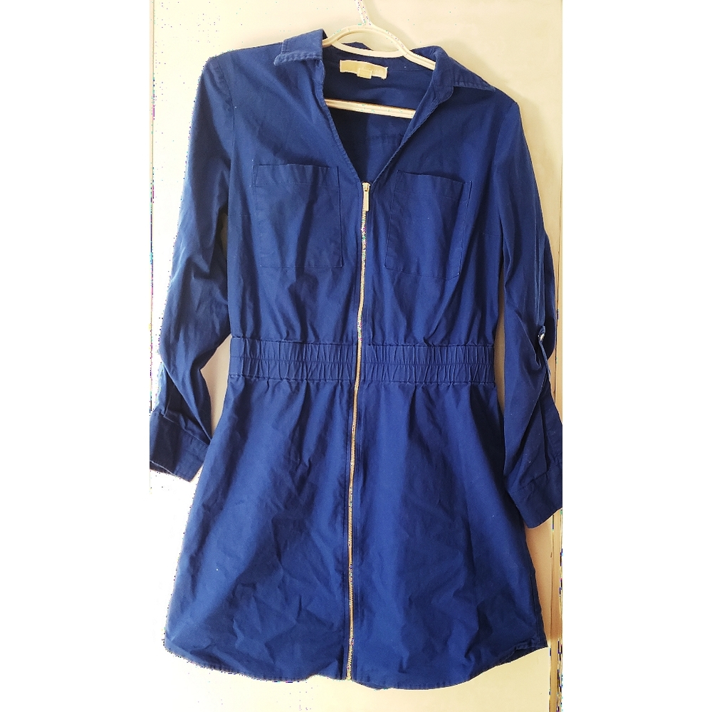 Michael Kors | Royal Blue Dress with Zip Front